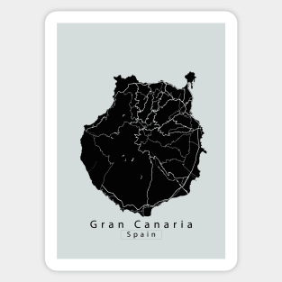 Gran Canaria Spain Island Map dark Sticker